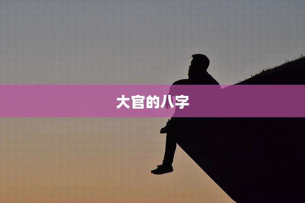 大官的八字