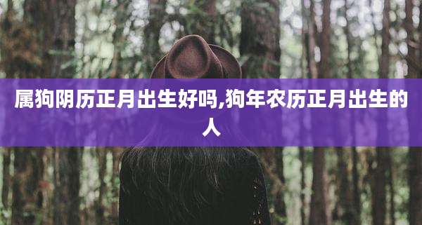 属狗阴历正月出生好吗,狗年农历正月出生的人