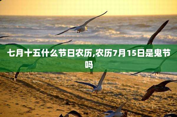 七月十五什么节日农历,农历7月15日是鬼节吗