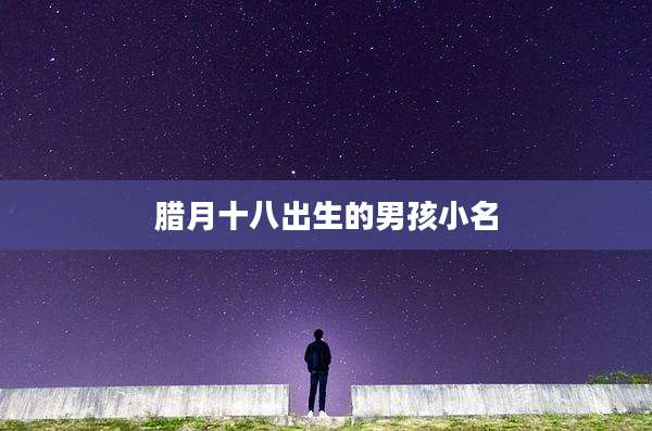 腊月十八出生的男孩小名
