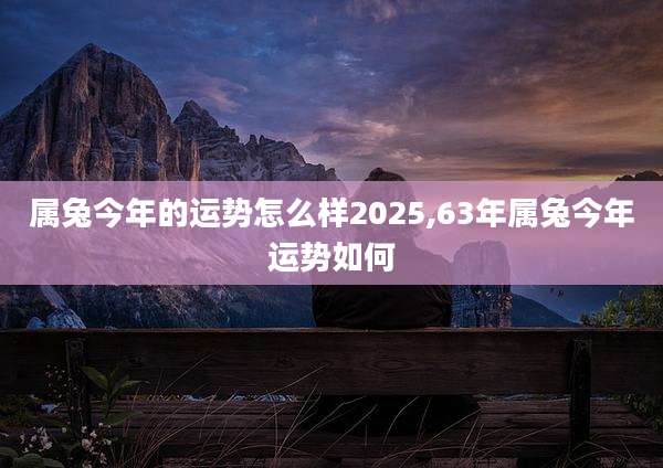 属兔今年的运势怎么样2025,63年属兔今年运势如何