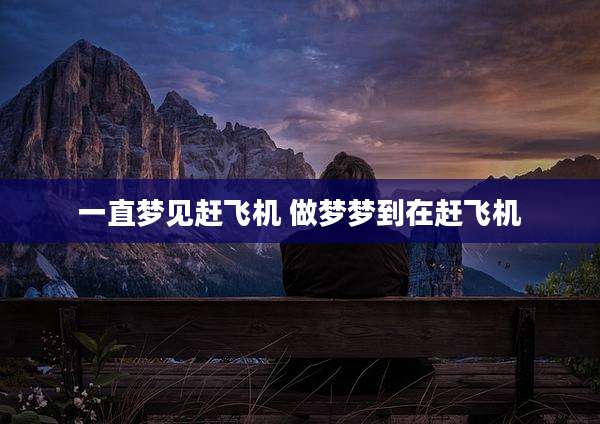 一直梦见赶飞机 做梦梦到在赶飞机