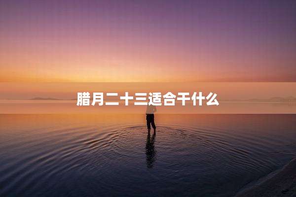 腊月二十三适合干什么