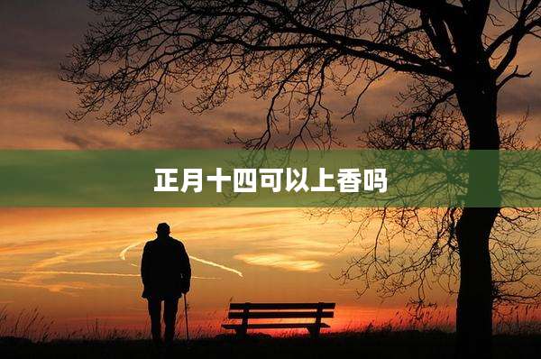 正月十四可以上香吗