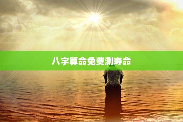 八字算命免费测寿命