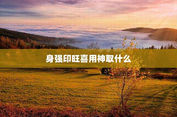 身强印旺喜用神取什么