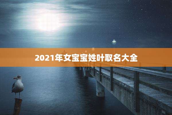 2021年女宝宝姓叶取名大全