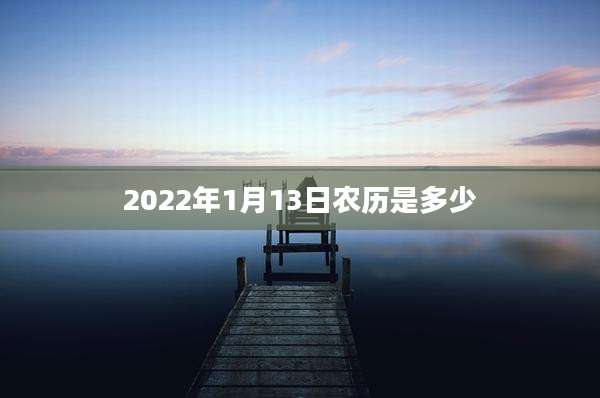 2022年1月13日农历是多少