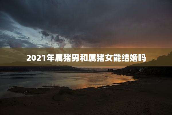 2021年属猪男和属猪女能结婚吗