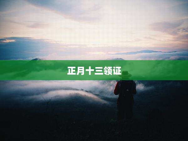 正月十三领证