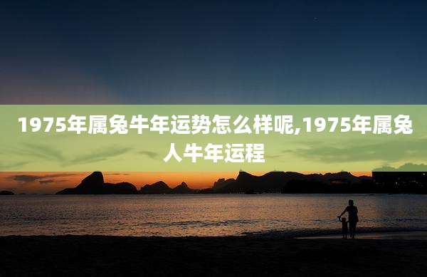 1975年属兔牛年运势怎么样呢,1975年属兔人牛年运程