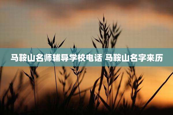 马鞍山名师辅导学校电话 马鞍山名字来历