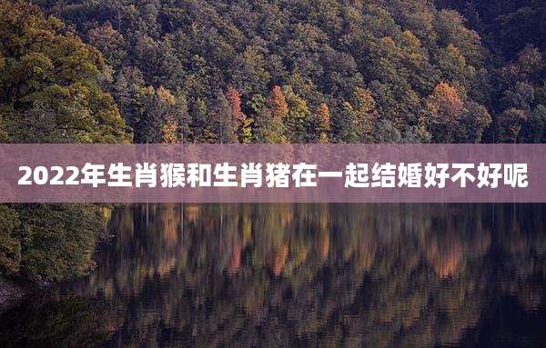 2022年生肖猴和生肖猪在一起结婚好不好呢