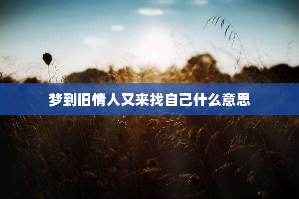 梦到旧情人又来找自己什么意思