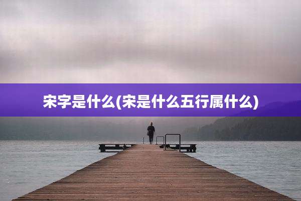 宋字是什么(宋是什么五行属什么)