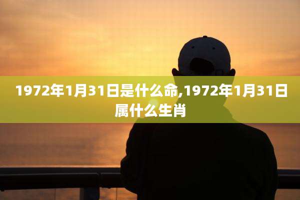 1972年1月31日是什么命,1972年1月31日属什么生肖