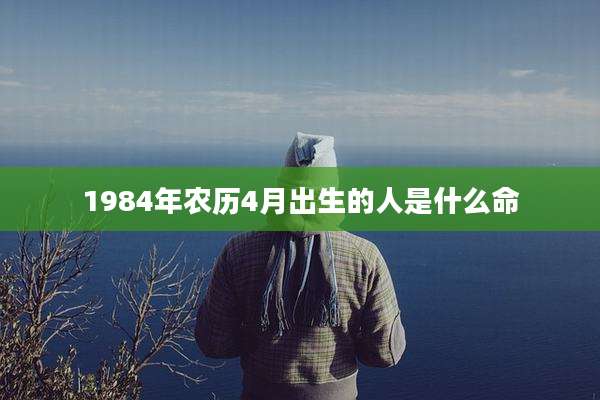 1984年农历4月出生的人是什么命