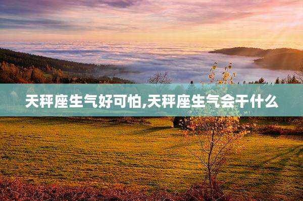 天秤座生气好可怕,天秤座生气会干什么