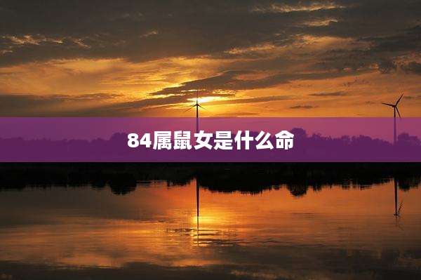 84属鼠女是什么命