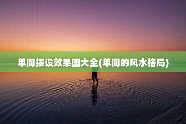 单间摆设效果图大全(单间的风水格局)