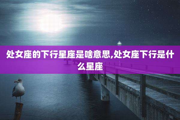 处女座的下行星座是啥意思,处女座下行是什么星座