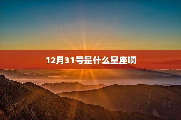 12月31号是什么星座啊