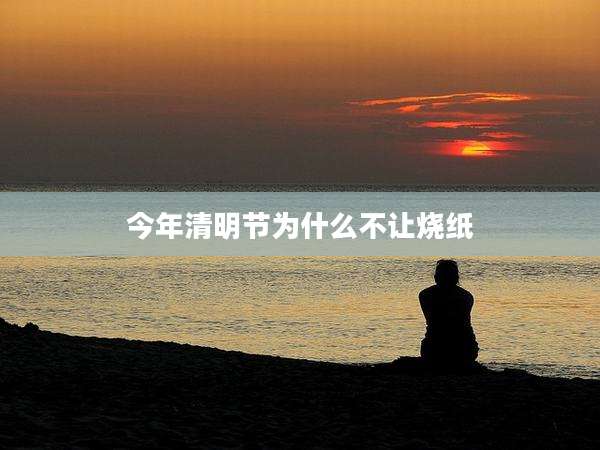 今年清明节为什么不让烧纸