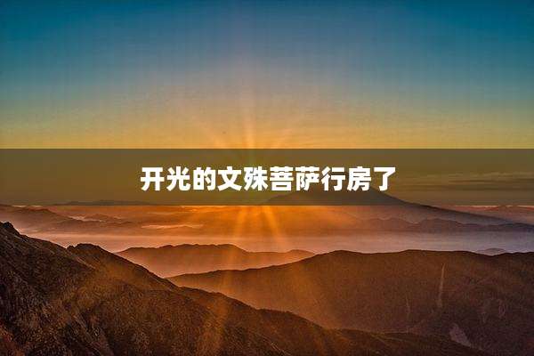 开光的文殊菩萨行房了