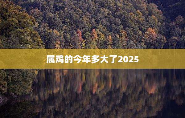属鸡的今年多大了2025