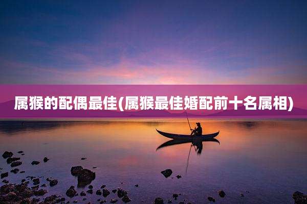 属猴的配偶最佳(属猴最佳婚配前十名属相)