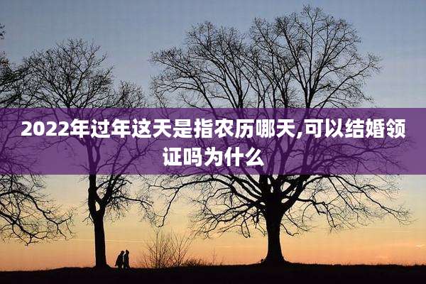 2022年过年这天是指农历哪天,可以结婚领证吗为什么