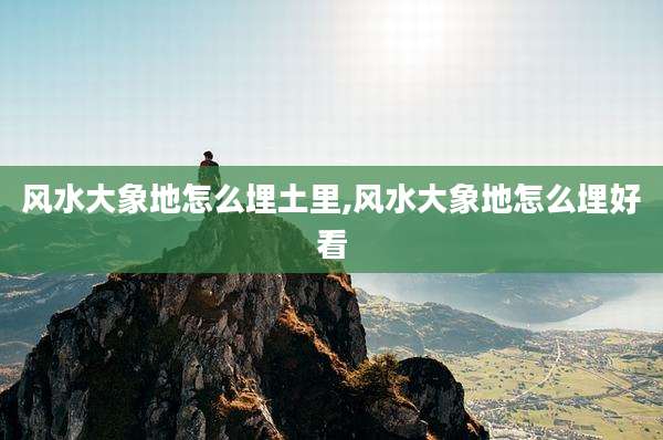 风水大象地怎么埋土里,风水大象地怎么埋好看