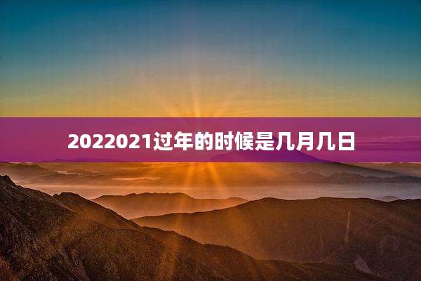 2022021过年的时候是几月几日