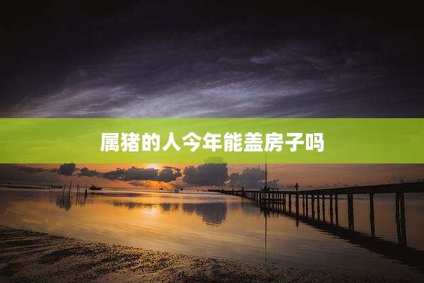 属猪的人今年能盖房子吗