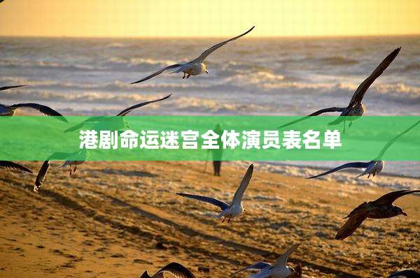 港剧命运迷宫全体演员表名单