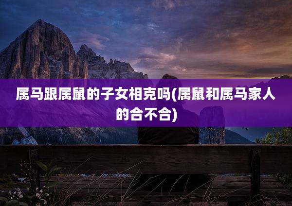 属马跟属鼠的子女相克吗(属鼠和属马家人的合不合)