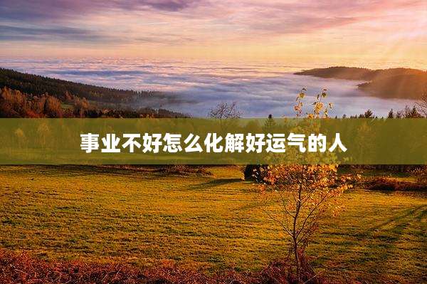 事业不好怎么化解好运气的人
