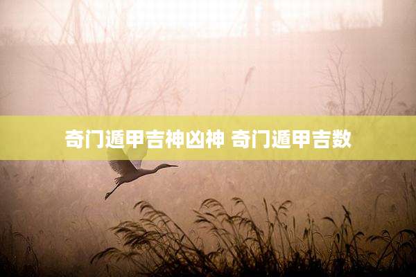 奇门遁甲吉神凶神 奇门遁甲吉数