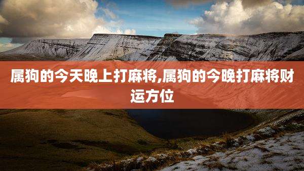 属狗的今天晚上打麻将,属狗的今晚打麻将财运方位