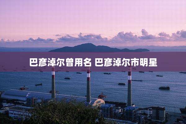巴彦淖尔曾用名 巴彦淖尔市明星