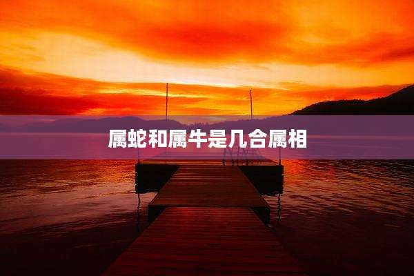 属蛇和属牛是几合属相