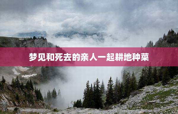 梦见和死去的亲人一起耕地种菜