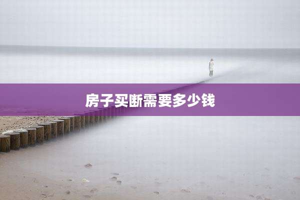 房子买断需要多少钱