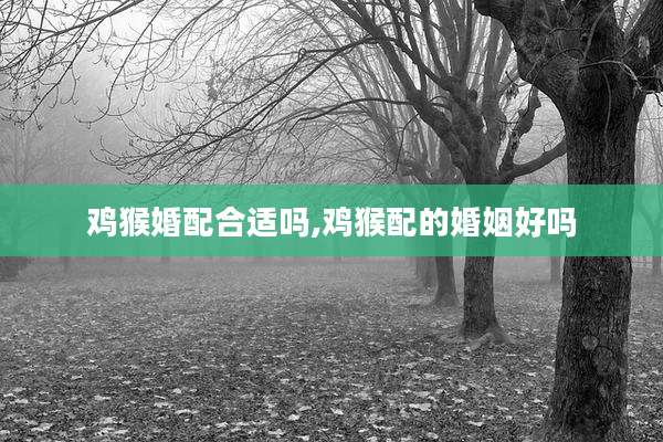 鸡猴婚配合适吗,鸡猴配的婚姻好吗
