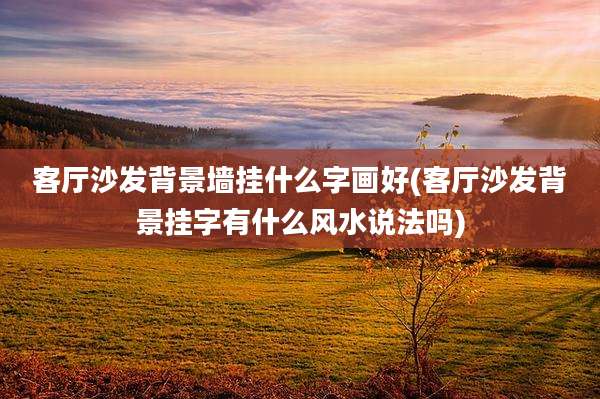 客厅沙发背景墙挂什么字画好(客厅沙发背景挂字有什么风水说法吗)