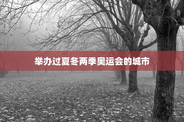 举办过夏冬两季奥运会的城市