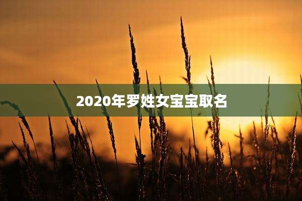 2020年罗姓女宝宝取名