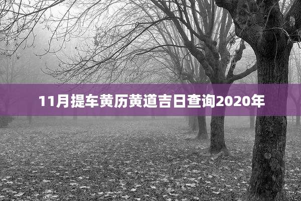 11月提车黄历黄道吉日查询2020年