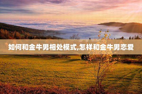 如何和金牛男相处模式,怎样和金牛男恋爱