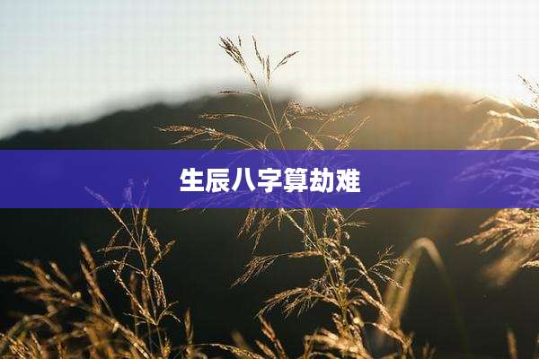 生辰八字算劫难